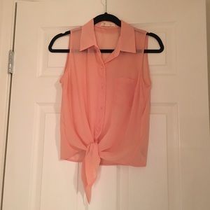 Forever 21 sheer pink blouse.